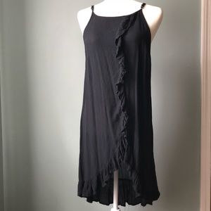 Black gauzy swimsuit coverup